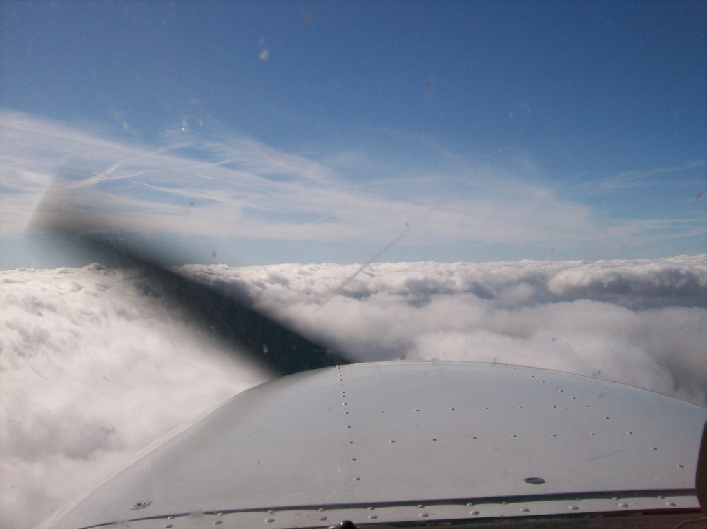 Flying 
above the clouds